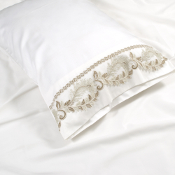 Постельное белье Dantela Vita сатин с кружевом - Inci krem кремовый евро, , 10