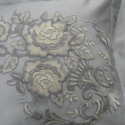 Постельное белье Dantela Vita сатин с кружевом - Jenna antrasit антрацит евро, , 6