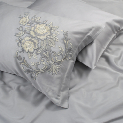 Постельное белье Dantela Vita сатин с кружевом - Jenna antrasit антрацит евро, , 8