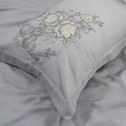 Постельное белье Dantela Vita сатин с кружевом - Jenna antrasit антрацит евро, , 9