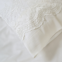Постельное белье Dantela Vita сатин с кружевом - Duru евро, , 7