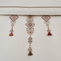 Постельное белье Dantela Vita сатин с вышивкой - Tilbe bej бежевый евро, , 5