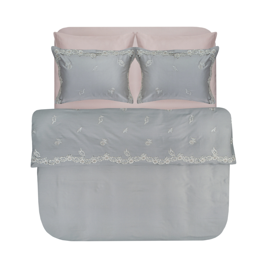 Постельное белье Dantela Vita сатин с кружевом - Acelya евро