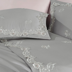 Постельное белье Dantela Vita сатин с кружевом - Acelya евро, , 5