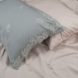 Постельное белье Dantela Vita сатин с кружевом - Acelya евро, , 10