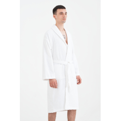 Халат махровый unisex Lotus Home - Basic Line white S, , 8