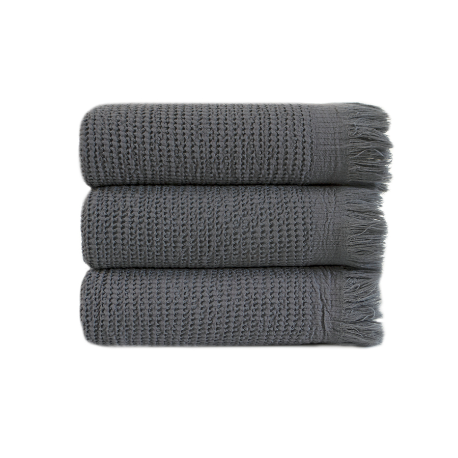 Набор полотенец Lotus Home - Rius antrasit антрацит 30*50 (3 шт.)