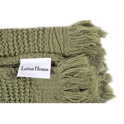 Набор полотенец Lotus Home - Rius olive оливковый 30*50 (3 шт.), , 4