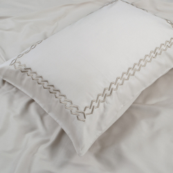 Постельное белье Dantela Vita сатин с вышивкой - Nuans bej бежевый евро, , 8