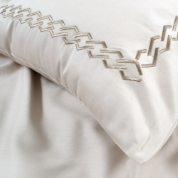 Постельное белье Dantela Vita сатин с вышивкой - Nuans bej бежевый евро, , 9