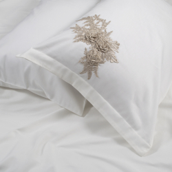 Постельное белье Dantela Vita сатин с кружевом - Safir krem кремовый евро, , 9