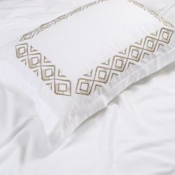 Набор постельного белья с вышивкой и жаккардовым покрывалом Dantela Vita - Valentina евро, , 15