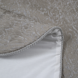 Набор постельного белья с вышивкой и жаккардовым покрывалом Dantela Vita - Katrina gri серый евро, , 10