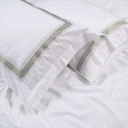 Набор постельного белья с вышивкой и жаккардовым покрывалом Dantela Vita - Katrina gri серый евро, , 14