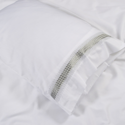 Набор постельного белья с вышивкой и жаккардовым покрывалом Dantela Vita - Katrina gri серый евро, , 16