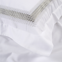 Набор постельного белья с вышивкой и жаккардовым покрывалом Dantela Vita - Katrina gri серый евро, , 17