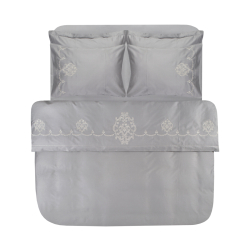 Набор постельного белья с вышивкой и жаккардовым покрывалом Dantela Vita - Nilda евро, , 4