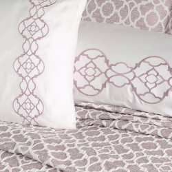 Набор постельного белья с вышивкой и жаккардовым покрывалом Dantela Vita - Victoria pudra пудра евро, , 4