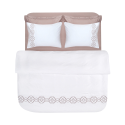 Набор постельного белья с вышивкой и жаккардовым покрывалом Dantela Vita - Victoria pudra пудра евро, , 5