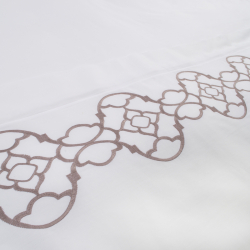 Набор постельного белья с вышивкой и жаккардовым покрывалом Dantela Vita - Victoria pudra пудра евро, , 9