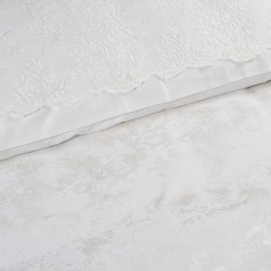 Набор постельного белья с кружевом и покрывалом пике Dantela Vita - Serafina krem кремовый евро, , 6