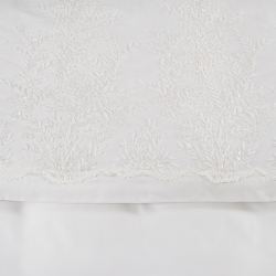 Набор постельного белья с кружевом и покрывалом пике Dantela Vita - Serafina krem кремовый евро, , 9