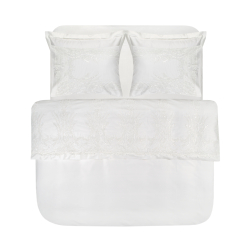 Набор постельного белья с кружевом и покрывалом пике Dantela Vita - Mira Bella krem кремовый евро, , 9