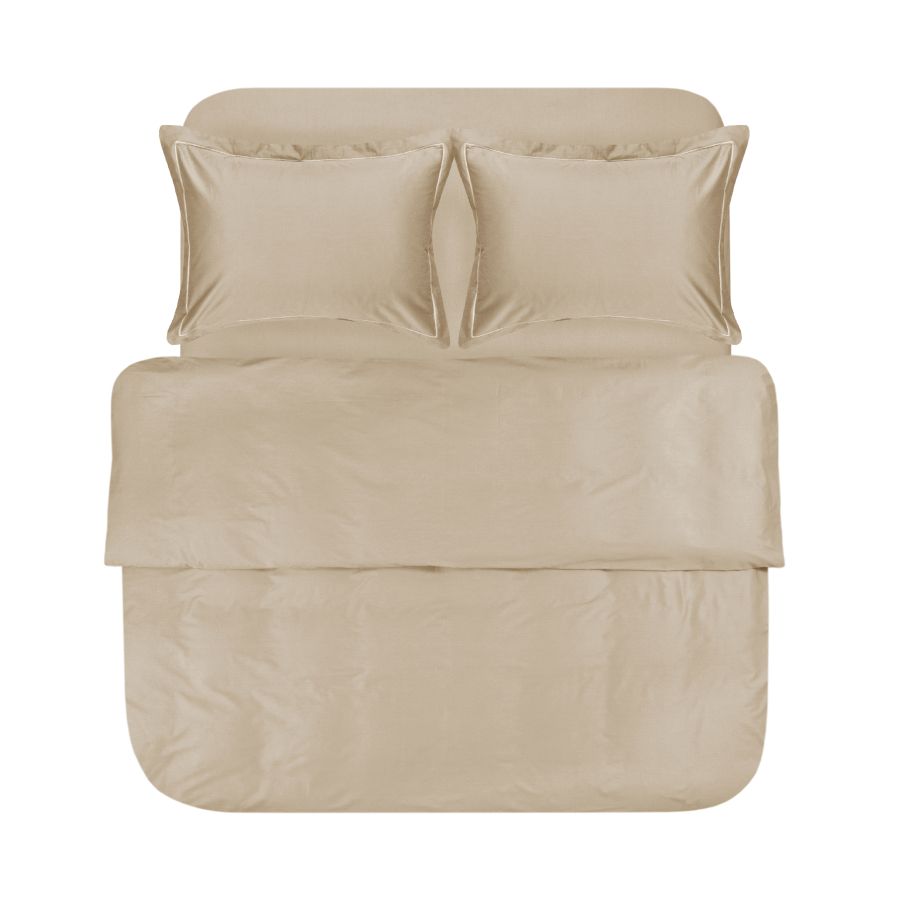 Постельное белье сатин Lotus Home - Dakota Modern бежево-пудровый евро