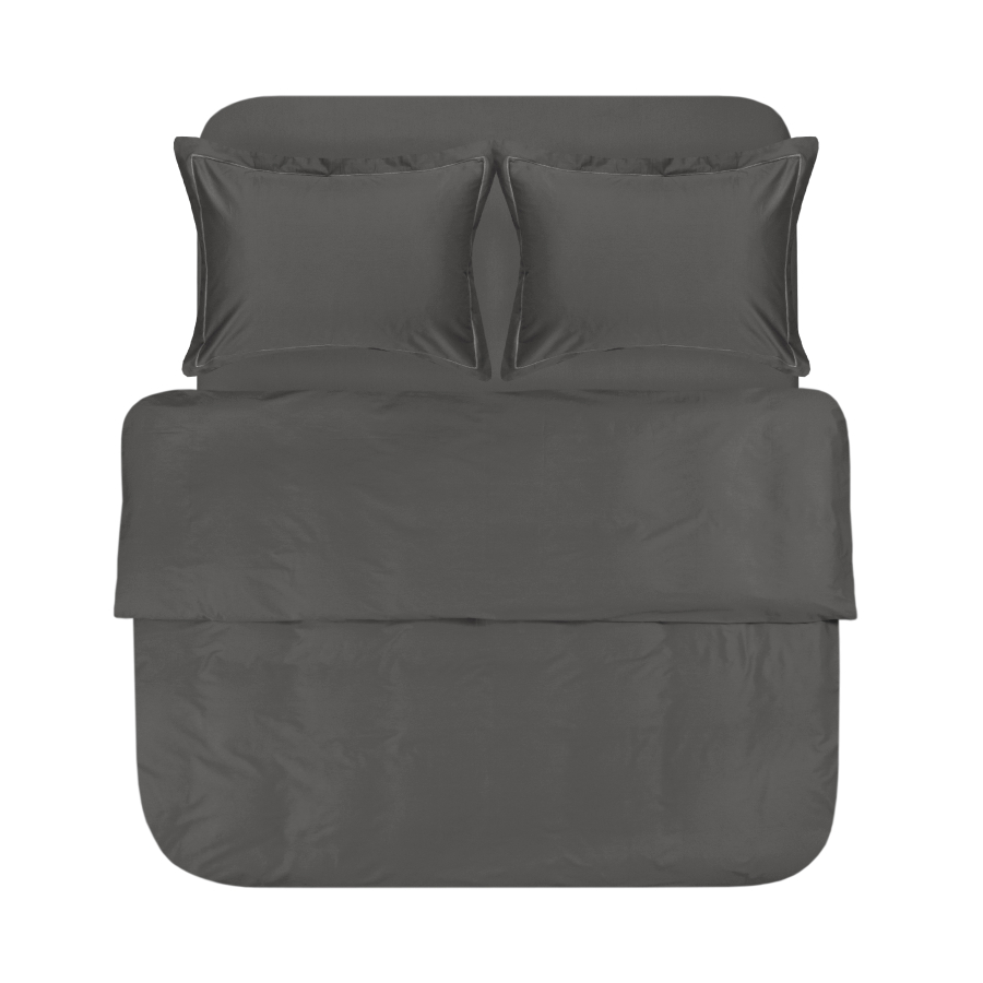 Постельное белье сатин Lotus Home - Dakota Modern антрацит евро