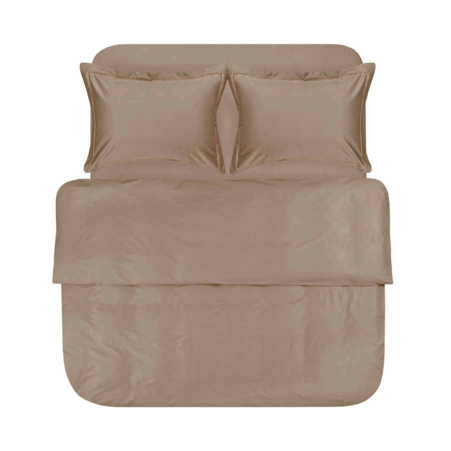 Постельное белье сатин Lotus Home - Dakota Modern кофе евро