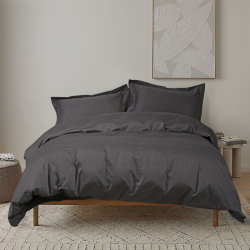 Постельное белье сатин Lotus Home - Dakota Modern антрацит полуторный, , 3