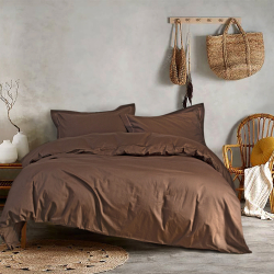 Постельное белье сатин Lotus Home - Dakota Modern шоколодный семейный, , 3