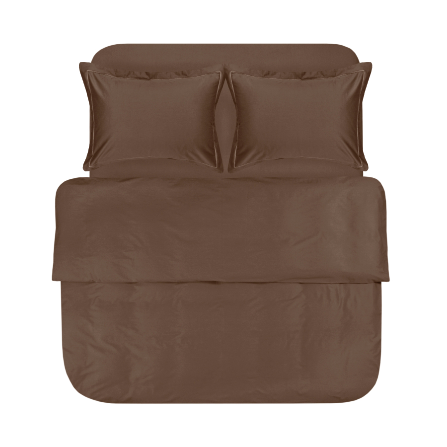 Постельное белье сатин Lotus Home - Dakota Modern шоколадный полуторный