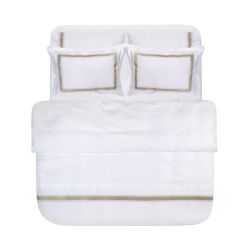 Набор постельного белья с вышивкой и жаккардовым покрывалом Dantela Vita - Katrina bej бежевый евро, , 6