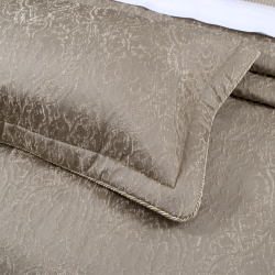 Набор постельного белья с вышивкой и жаккардовым покрывалом Dantela Vita - Katrina bej бежевый евро, , 8