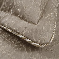 Набор постельного белья с вышивкой и жаккардовым покрывалом Dantela Vita - Katrina bej бежевый евро, , 9