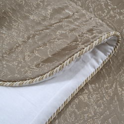 Набор постельного белья с вышивкой и жаккардовым покрывалом Dantela Vita - Katrina bej бежевый евро, , 10