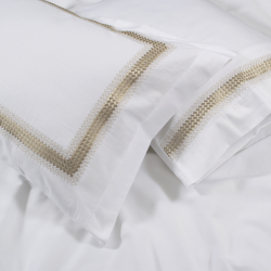 Набор постельного белья с вышивкой и жаккардовым покрывалом Dantela Vita - Katrina bej бежевый евро, , 14