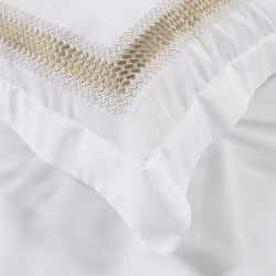 Набор постельного белья с вышивкой и жаккардовым покрывалом Dantela Vita - Katrina bej бежевый евро, , 17