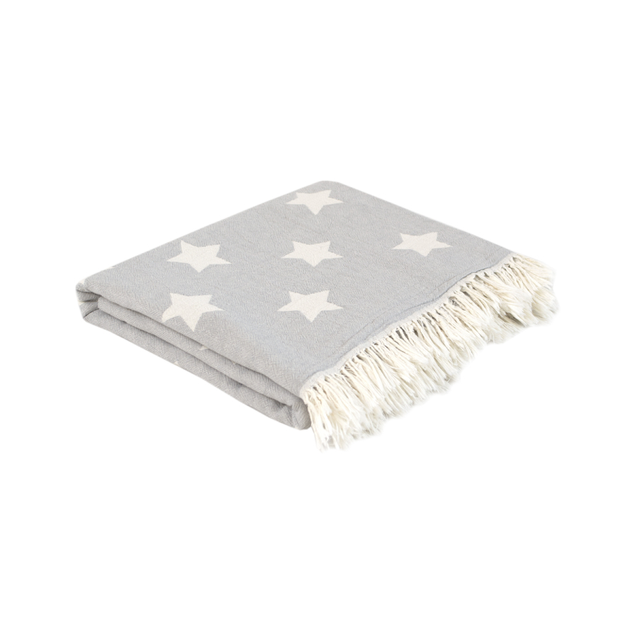 Плед Lotus Home - Star throw серый 130*170