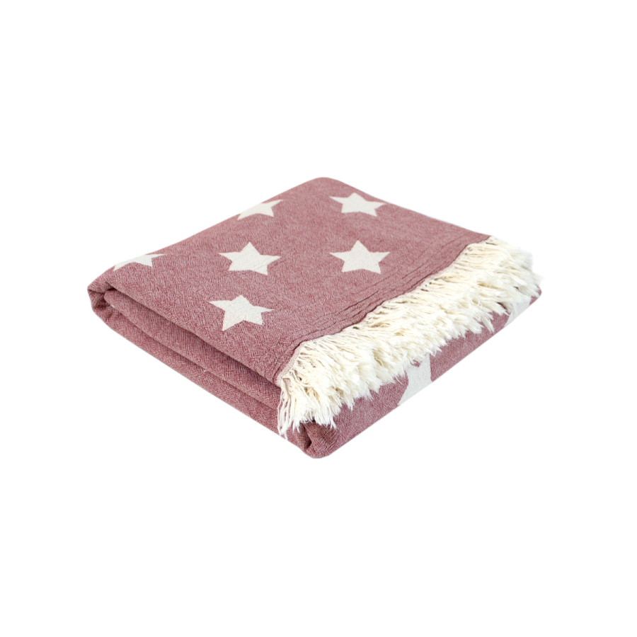 Плед Lotus Home - Star throw бургунди 130*170