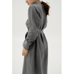 Халат-кимоно со льна Lotus Home - Madrida серый L/XL, , 4