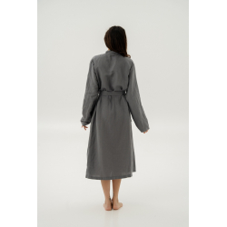 Халат-кимоно со льна Lotus Home - Madrida серый L/XL, , 5