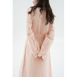Халат-кимоно со льна Lotus Home - Madrida пудра S/M, , 4