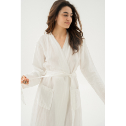 Халат-кимоно со льна Lotus Home - Madrida белый L/XL, , 4