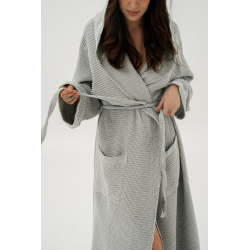 Халат Lotus Home - Rius light gri светло-серый S/M, , 4