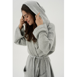 Халат Lotus Home - Rius light gri светло-серый S/M, , 5