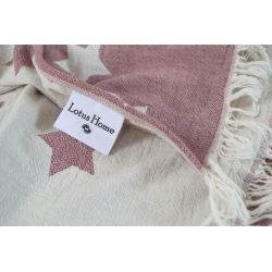 Плед Lotus Home - Star throw бургунди 130*170, , 6