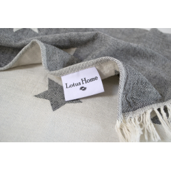 Плед Lotus Home - Star throw черный 130*170, , 6