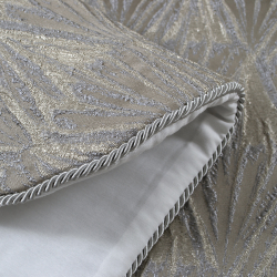 Набор постельного белья с вышивкой и жаккардовым покрывалом Dantela Vita - Alina gri-bej евро, , 7